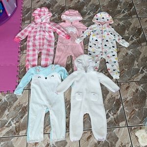 Carter’s fleece warm baby/toddler suits 18-24m